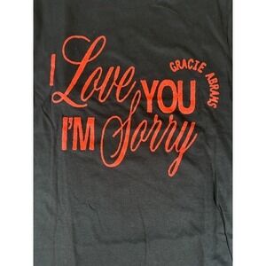 Gracie Abrams I Love You I'm Sorry Black Graphic T-Shirt Small Concert Merch